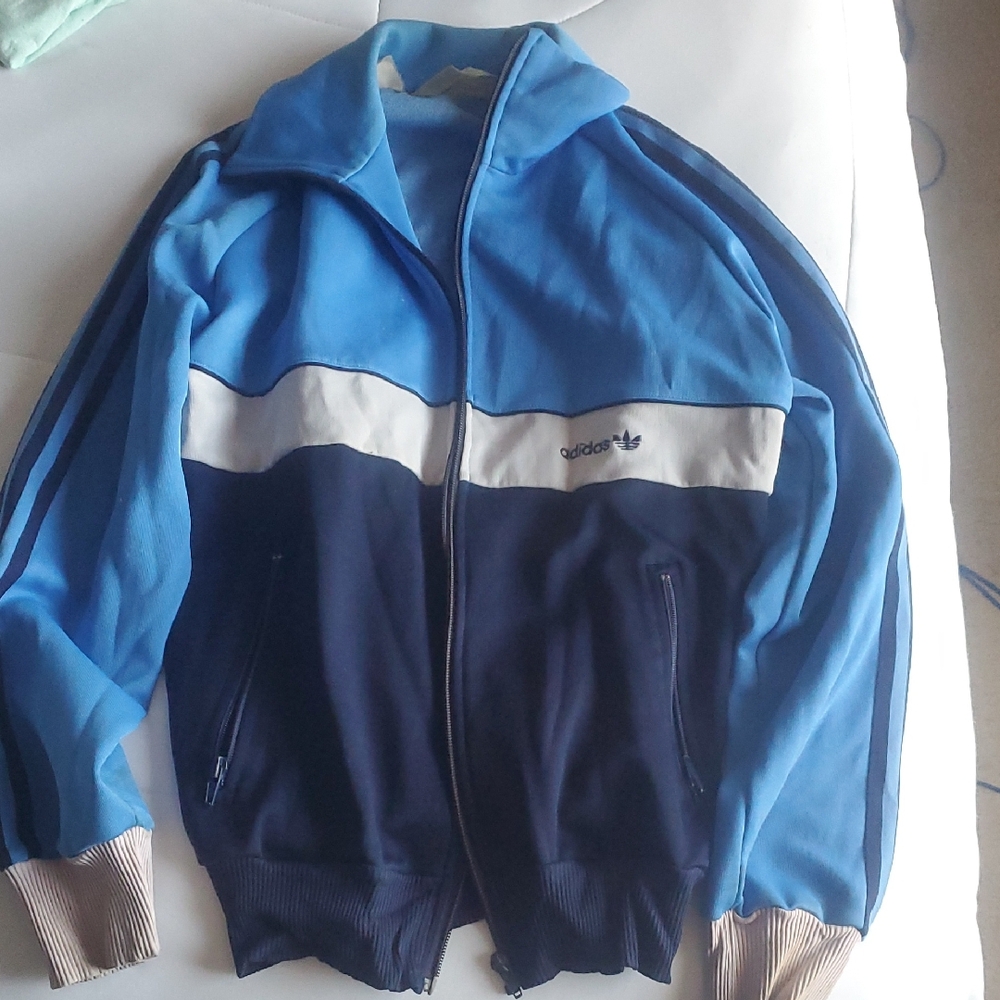Adidas Men's Blue and Navy Lightweight Jacket